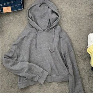 Urban Outfitters gray cropped hoodie